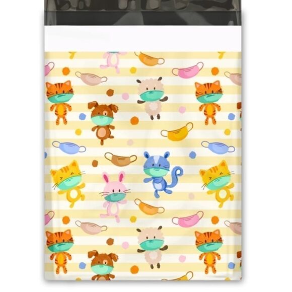 Poly Mailers MIX 10x13Β 14.5x19 sizes plus insert cardsβandβstickers - Picture 1 of 13